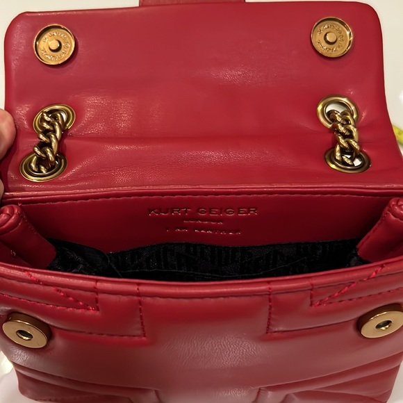 New Kurt Geiger London Kensington Bag Soft quilted leather golden chain - Picture 8 of 9